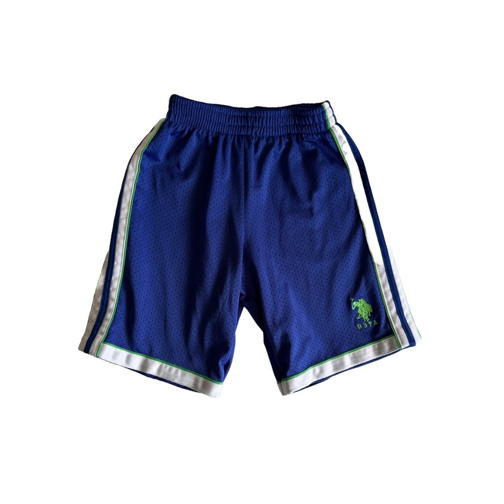 U.S. Polo Assn. Boys Blue Athletic Shorts with Elastic Waistband